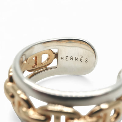 エルメス HERMES アンシェネ リング 指輪 750/925 シルバー 金
