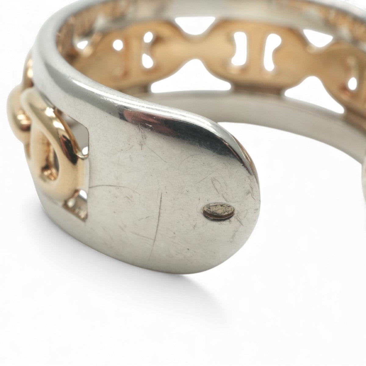 エルメス HERMES アンシェネ リング 指輪 750/925 シルバー 金