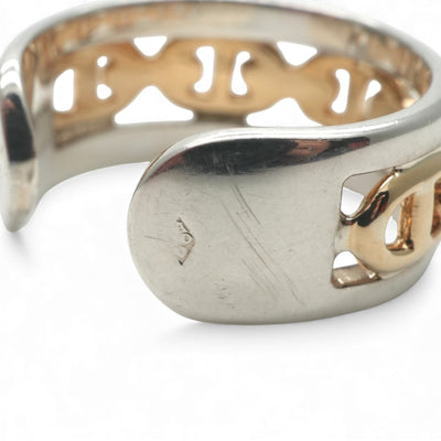 エルメス HERMES アンシェネ リング 指輪 750/925 シルバー 金