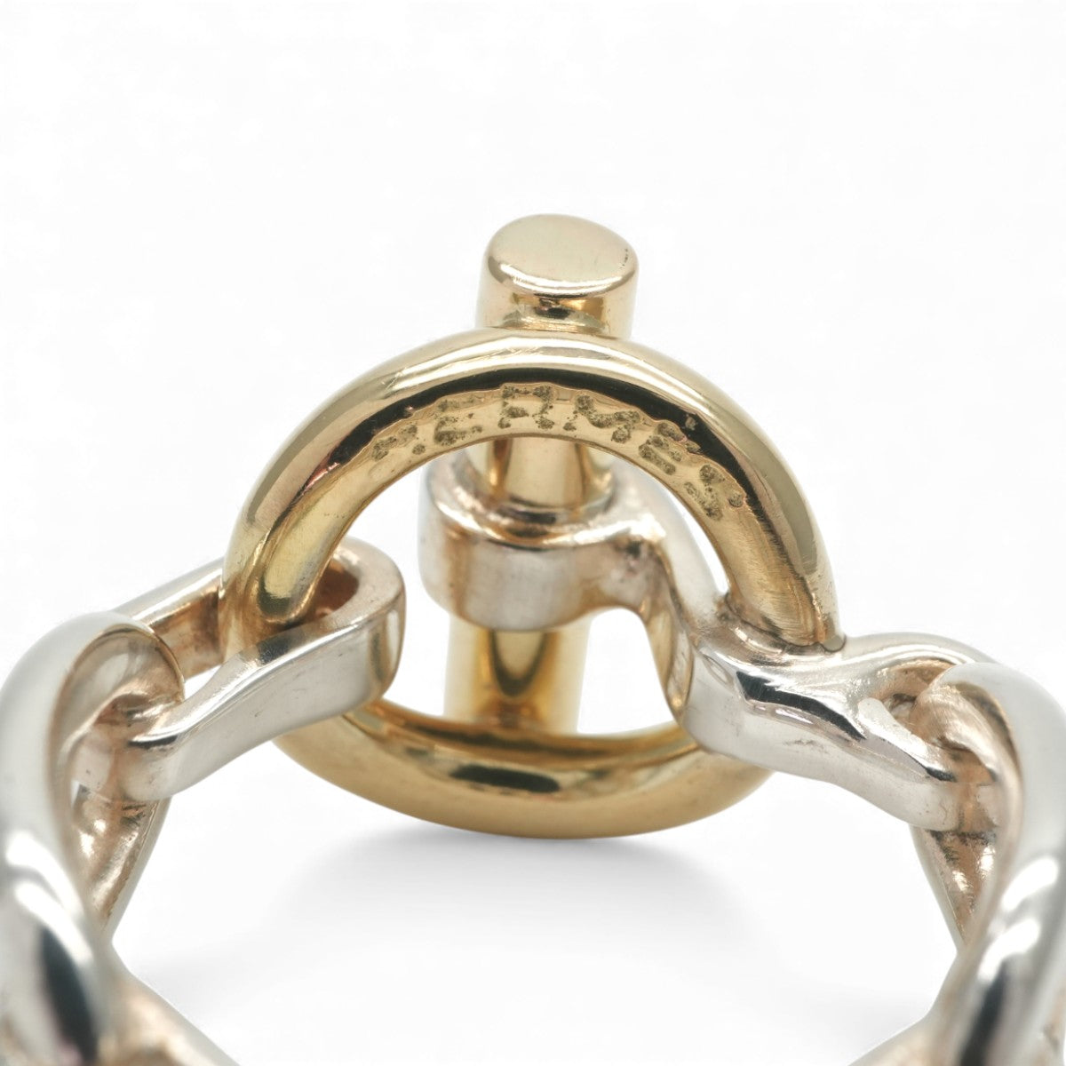 エルメス HERMES アンシェネ リング 指輪 750/925 シルバー 金