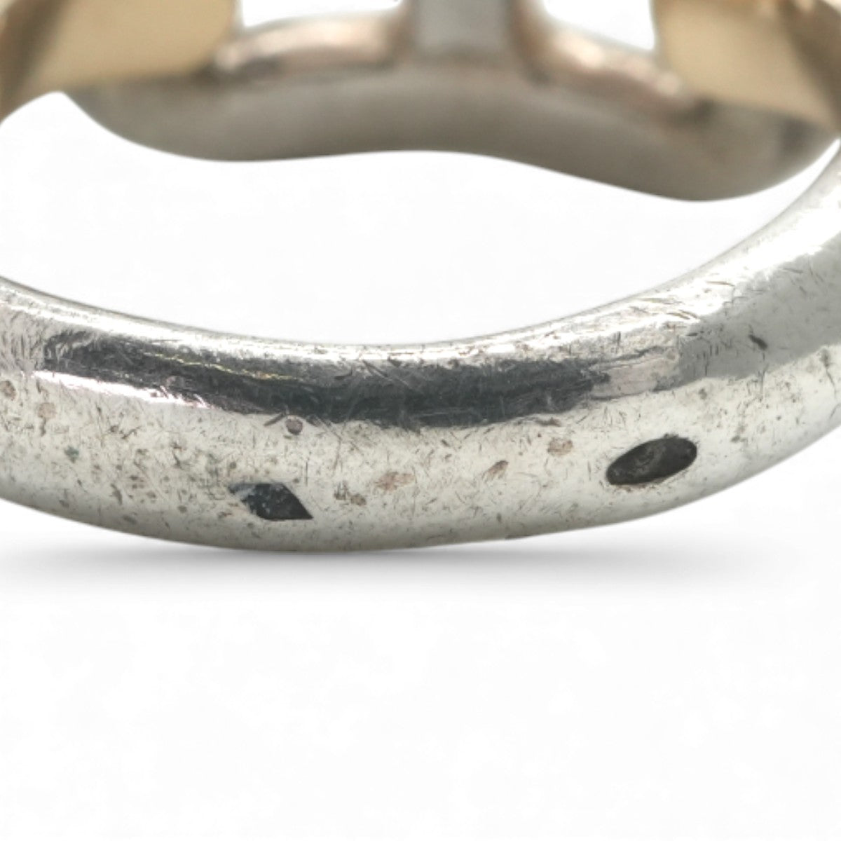 エルメス HERMES アンシェネ リング 指輪 750/925 シルバー 金