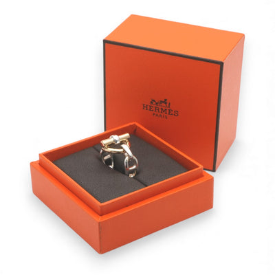 エルメス HERMES アンシェネ リング 指輪 750/925 シルバー 金