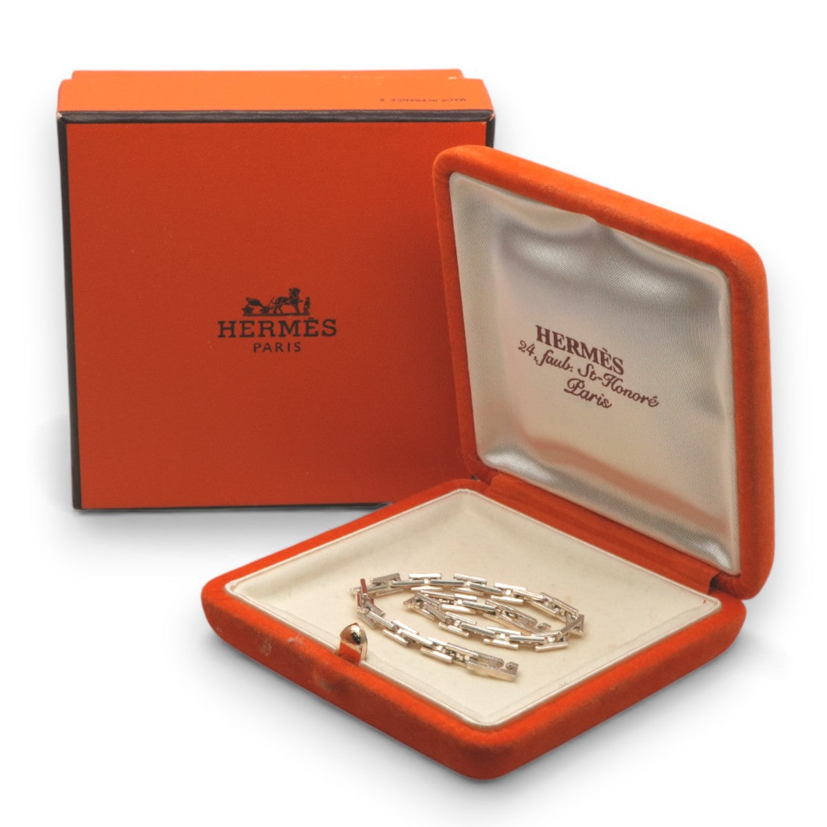 エルメス HERMES ヘラクレス ブレスレット バングル カフ 925 銀