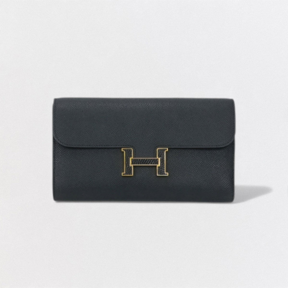 エルメス HERMES コンスタンスロングトゥーゴー コンスタンスロング トゥーゴー 財布 長財布 ロングウォレット エプソン ノワール Noir ブラック Black 黒 リザード ゴールド金具 ヴォーエプソン エキゾチック