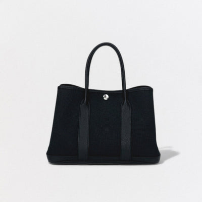 HERMES 爱马仕 Garden party TPM Garden party TPM Garden party 30 Garden party 包袋 托特包 Toile Military Negonda Noir 黑色 银色五金 手提包