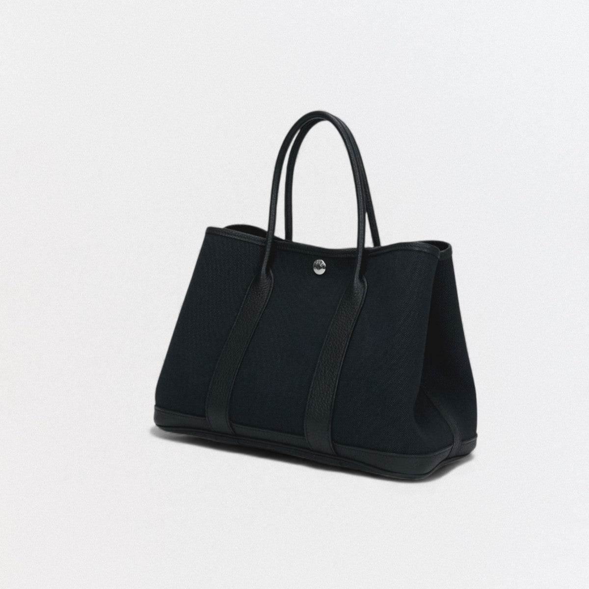 HERMES 爱马仕 Garden party TPM Garden party TPM Garden party 30 Garden party 包袋 托特包 Toile Military Negonda Noir 黑色 银色五金 手提包