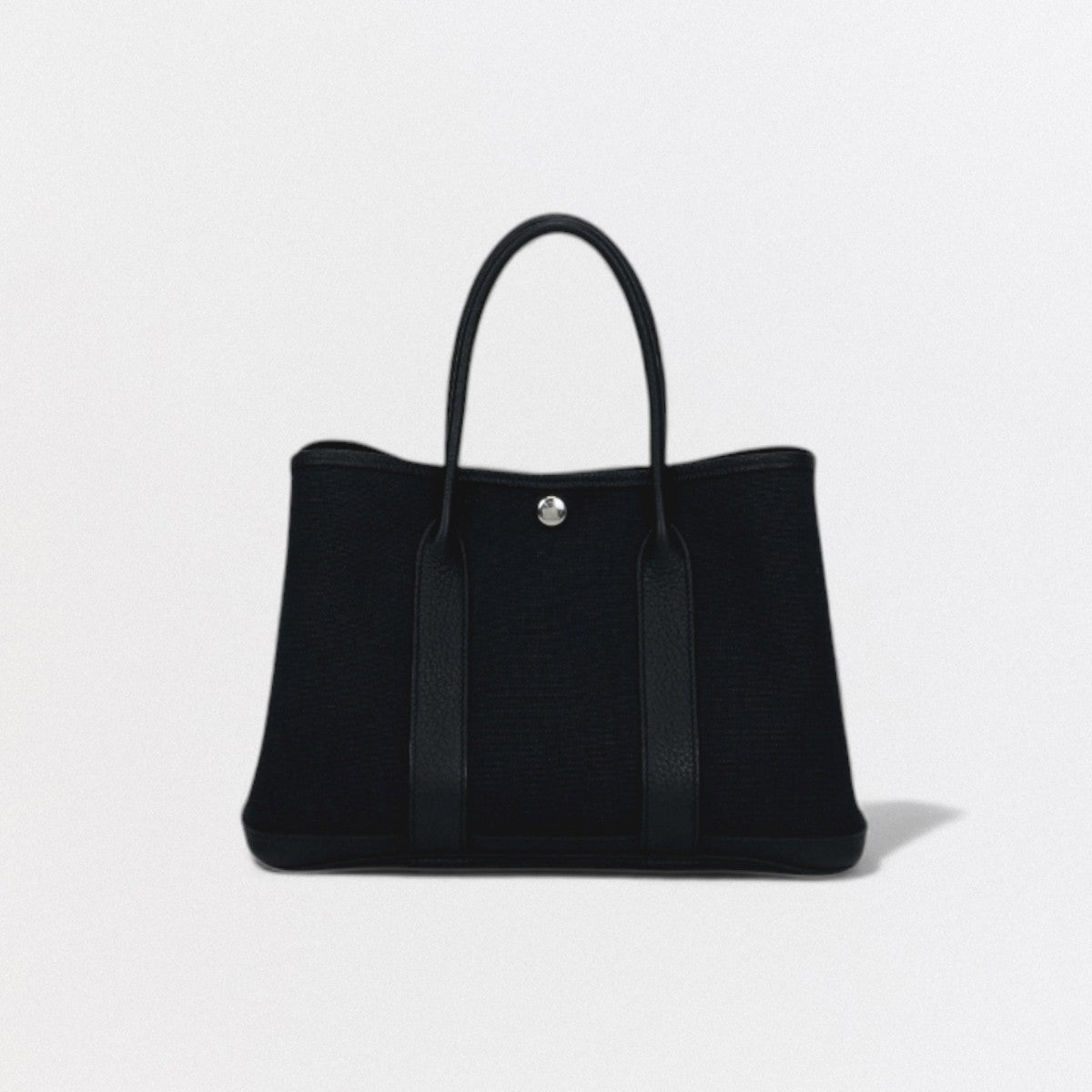 HERMES 爱马仕 Garden party TPM Garden party TPM Garden party 30 Garden party 包袋 托特包 Toile Military Negonda Noir 黑色 银色五金 手提包