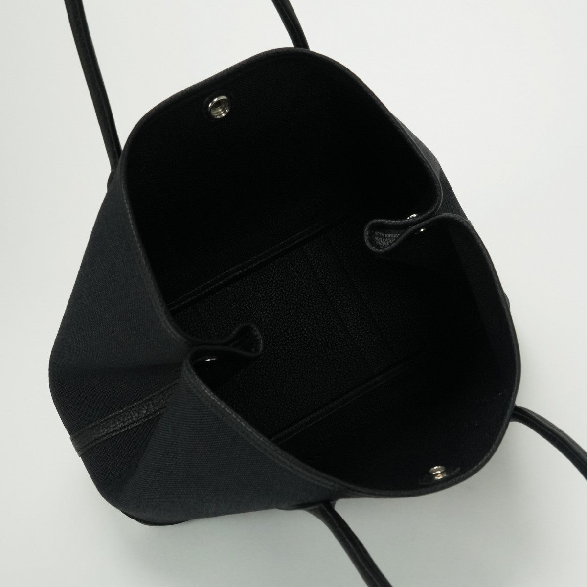 HERMES 爱马仕 Garden party TPM Garden party TPM Garden party 30 Garden party 包袋 托特包 Toile Military Negonda Noir 黑色 银色五金 手提包