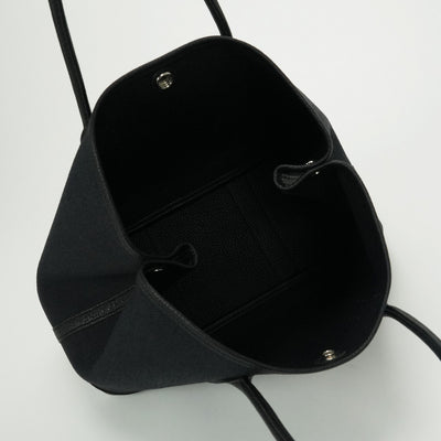 HERMES 爱马仕 Garden party TPM Garden party TPM Garden party 30 Garden party 包袋 托特包 Toile Military Negonda Noir 黑色 银色五金 手提包