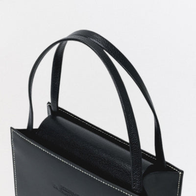 エルメス HERMES ルーシーPM ルーシー PM バッグ トートバッグ ボックスカーフ シェーブル ノワール Noir ブラック Black 黒 ハンドバッグ シェブルミゾル
