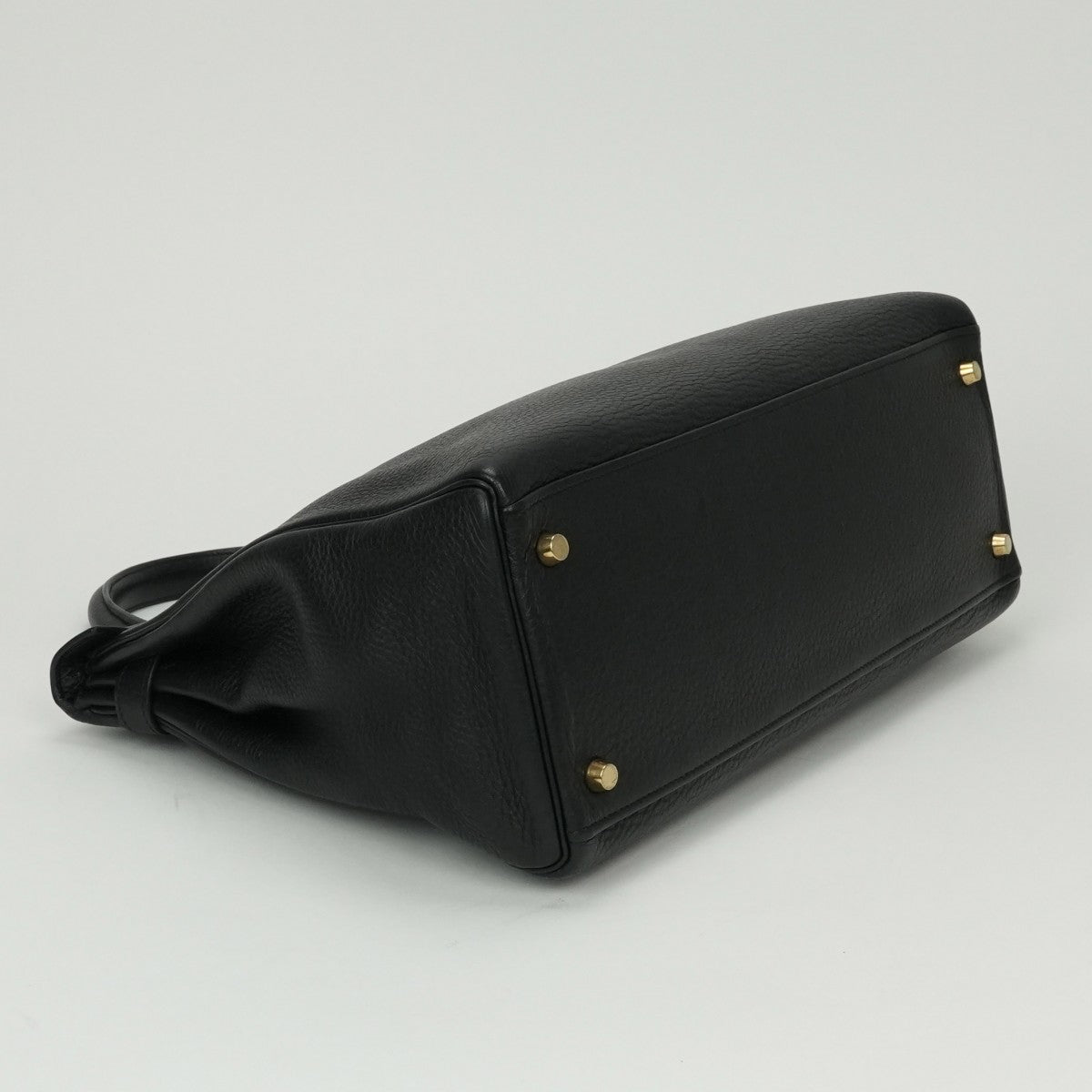 HERMES 爱马仕 Kelly 35 Kelly 35 包袋 手提包 单肩包 Taurillon Clemence Noir 黑色 黑金五金配件 手提包 V 形五金配件 内缝线