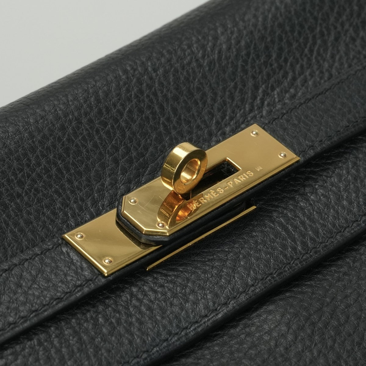 HERMES 爱马仕 Kelly 35 Kelly 35 包袋 手提包 单肩包 Taurillon Clemence Noir 黑色 黑金五金配件 手提包 V 形五金配件 内缝线