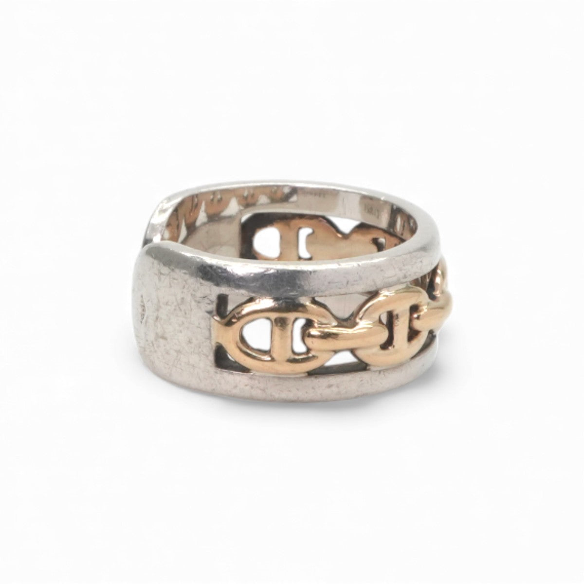 エルメス HERMES アンシェネ リング 指輪 シルバー 金