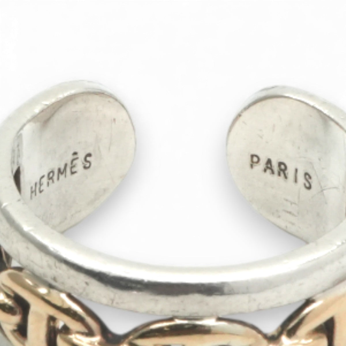 エルメス HERMES アンシェネ リング 指輪 シルバー 金