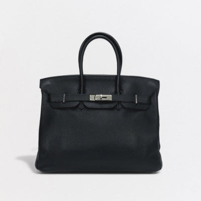 HERMES 헤르메스 Birkin 35 Birkin 35 백 토트백 토고 느와르 블랙 블랙 실버 하드웨어 핸드백