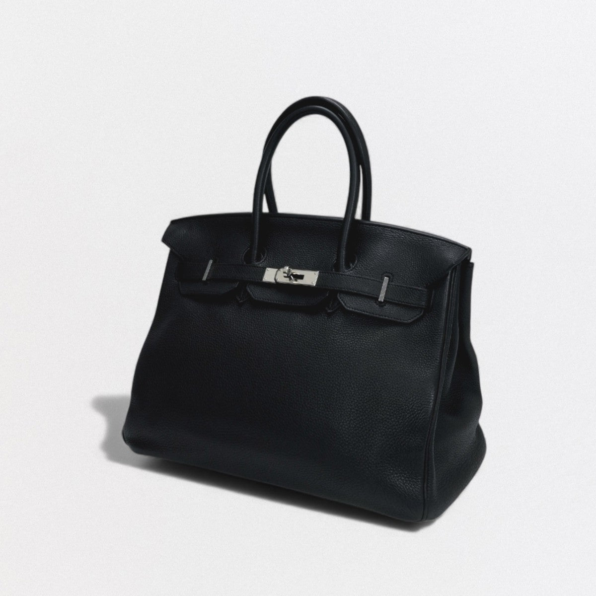 HERMES 헤르메스 Birkin 35 Birkin 35 백 토트백 토고 느와르 블랙 블랙 실버 하드웨어 핸드백