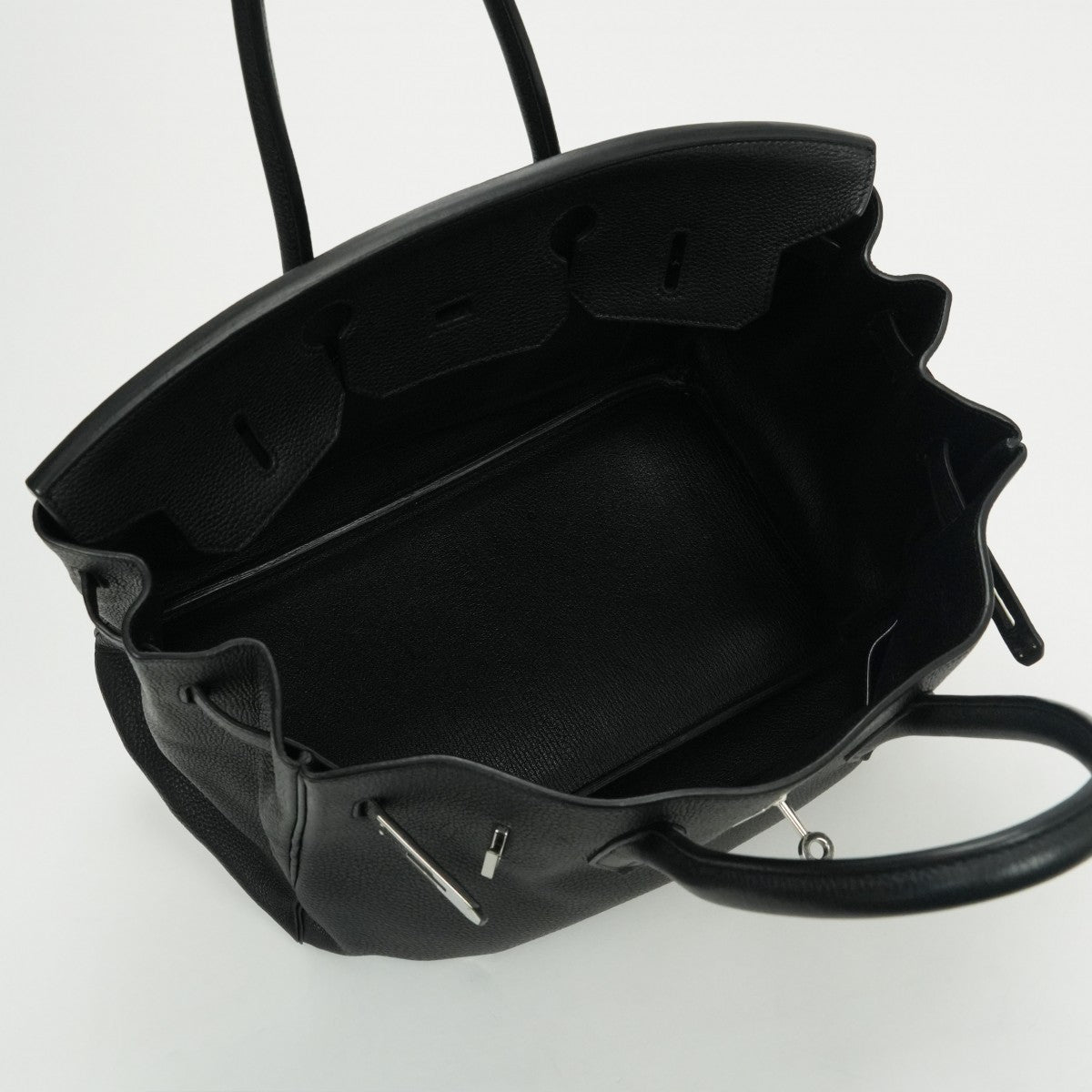 HERMES 헤르메스 Birkin 35 Birkin 35 백 토트백 토고 느와르 블랙 블랙 실버 하드웨어 핸드백