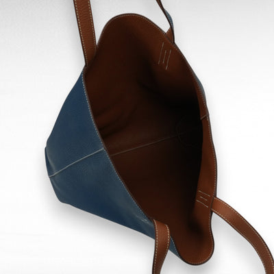 HERMES 헤르메스 Double sens 36 Double sens 36 더블 센스 36 Double sens 45 가방 토트백 토리옹 클레망스 골드 골드 딥 블루 브라운 브라운 블루 블루 핸드백 리버시블