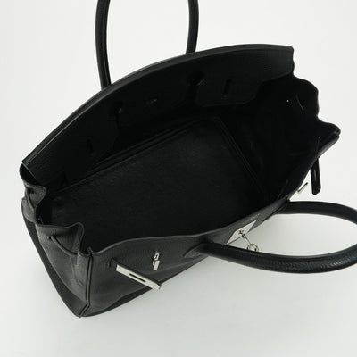 HERMES 헤르메스 Birkin 35 Birkin 35 백 토트백 토고 느와르 블랙 블랙 실버 하드웨어 핸드백