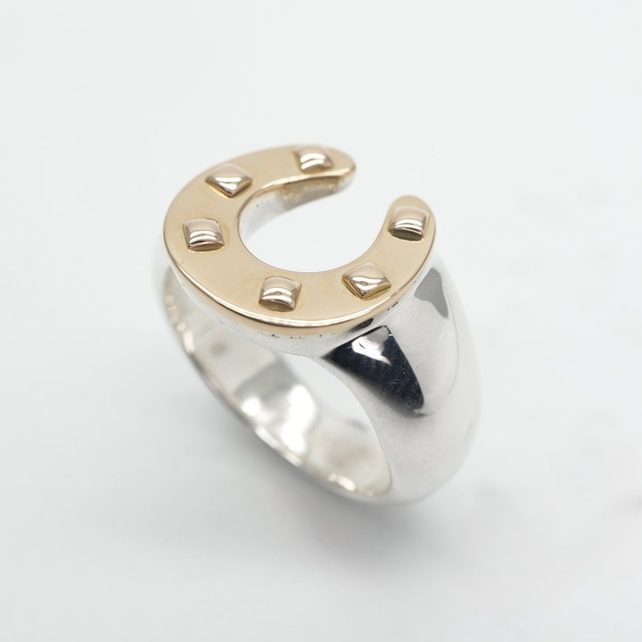 HERMES エルメス 指輪 リング ベルト 925 750 コンビ 16号 今買って“得