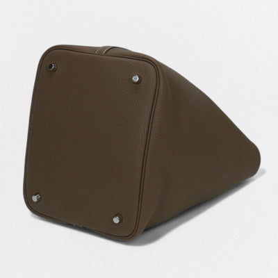 HERMES 爱马仕 Picotin lock MM Picotin lock MM Picotin lock 22 Bag 托特包 Taurillon Clemence Etoupe 灰色 银色五金 手提包