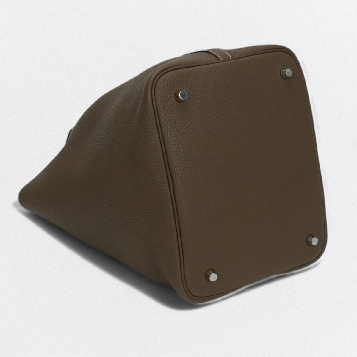 HERMES 爱马仕 Picotin lock MM Picotin lock MM Picotin lock 22 Bag 托特包 Taurillon Clemence Etoupe 灰色 银色五金 手提包