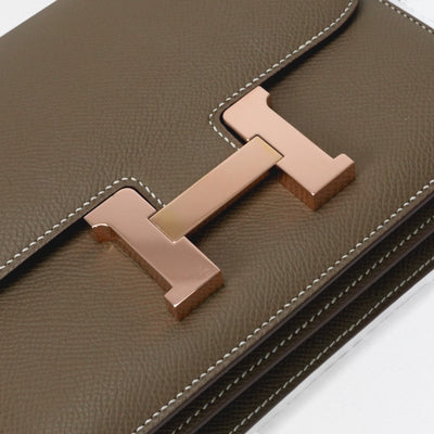 HERMES 爱马仕 Constance 3 mini 18 Constance 3 Mini 18 包 肩包 Epson Etoupe 灰色 灰色 粉红金（玫瑰金） 五金 Constance Mini Constance 18 沃克斯爱普生