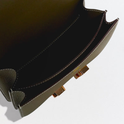 HERMES 爱马仕 Constance 3 mini 18 Constance 3 Mini 18 包 肩包 Epson Etoupe 灰色 灰色 粉红金（玫瑰金） 五金 Constance Mini Constance 18 沃克斯爱普生