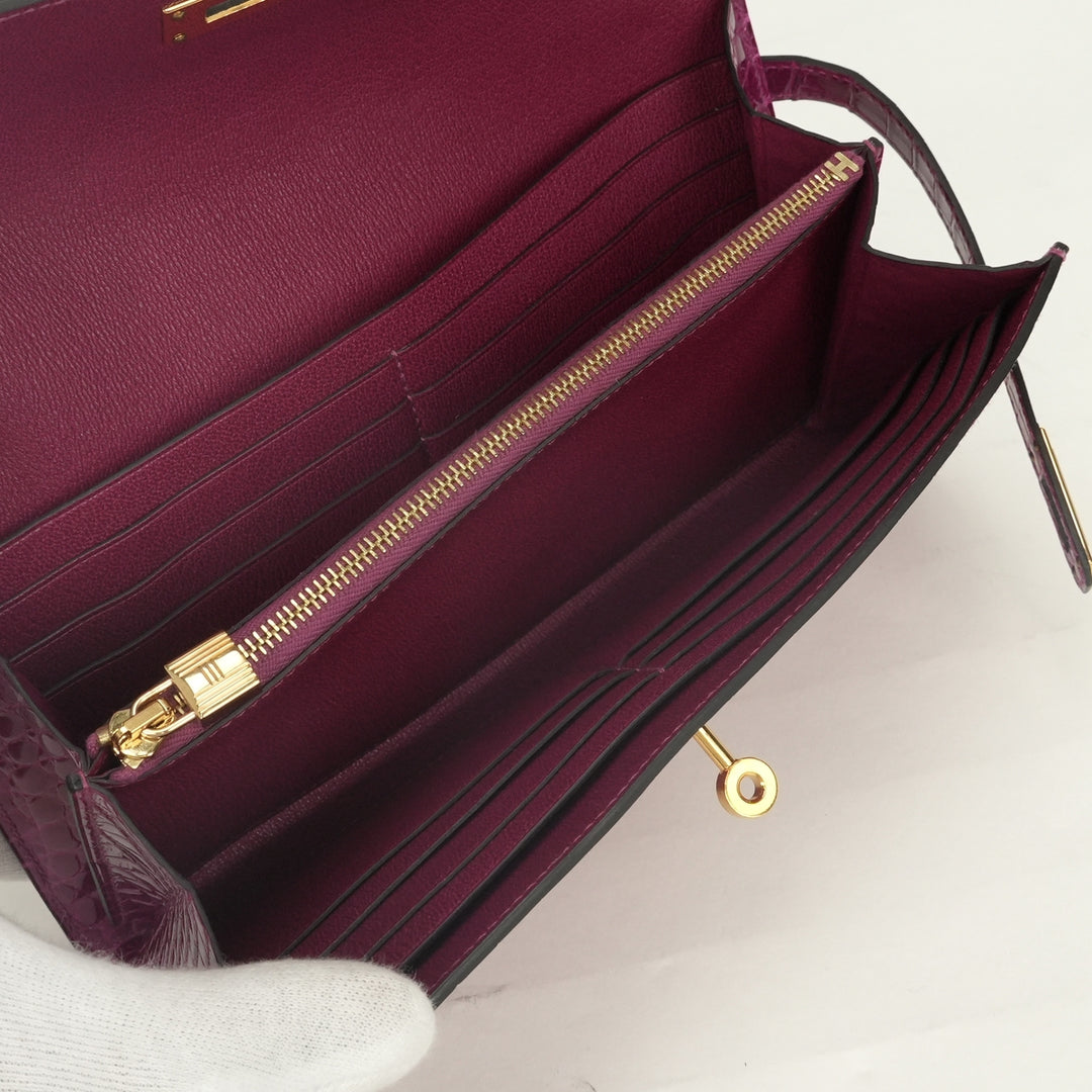 【特別セール中】 エルメス HERMES ケリーウォレット シェーブル 長財布 エルメス HERMES ケリーウォレット ケリー ウォレット 財布 長財布
