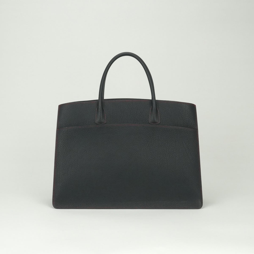 美品 エルメス テルリ ブラック グレインレザー ビジネス ブリーフケース HERMES（エルメス） シティニュース ブリーフケース 2way ビジネス