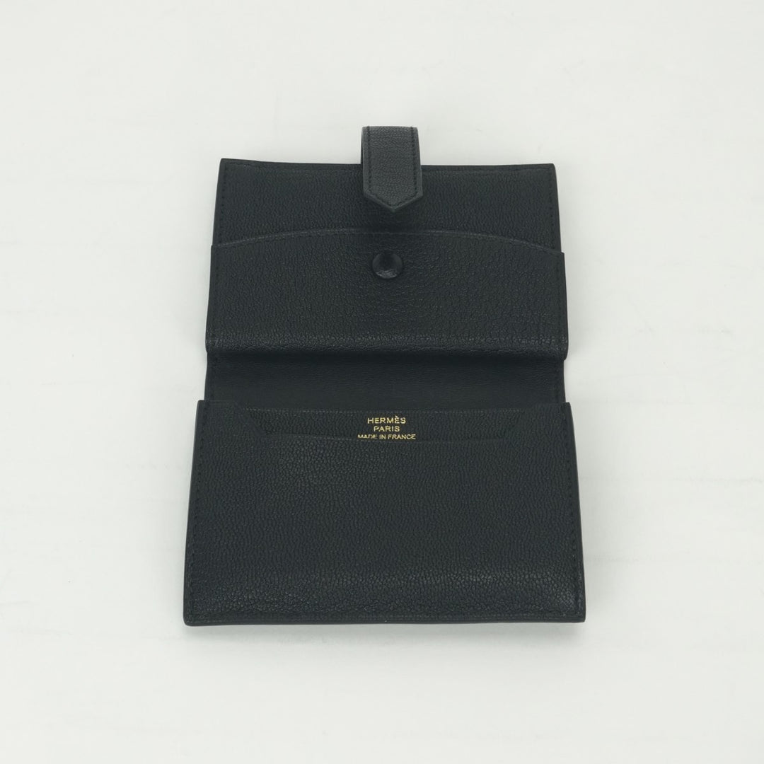 HERMES エルメス ミニウォレット ブラック エルメス HERMES ベアンミニ ベアン ミニ 小銭入れ付き 財布 二つ折り