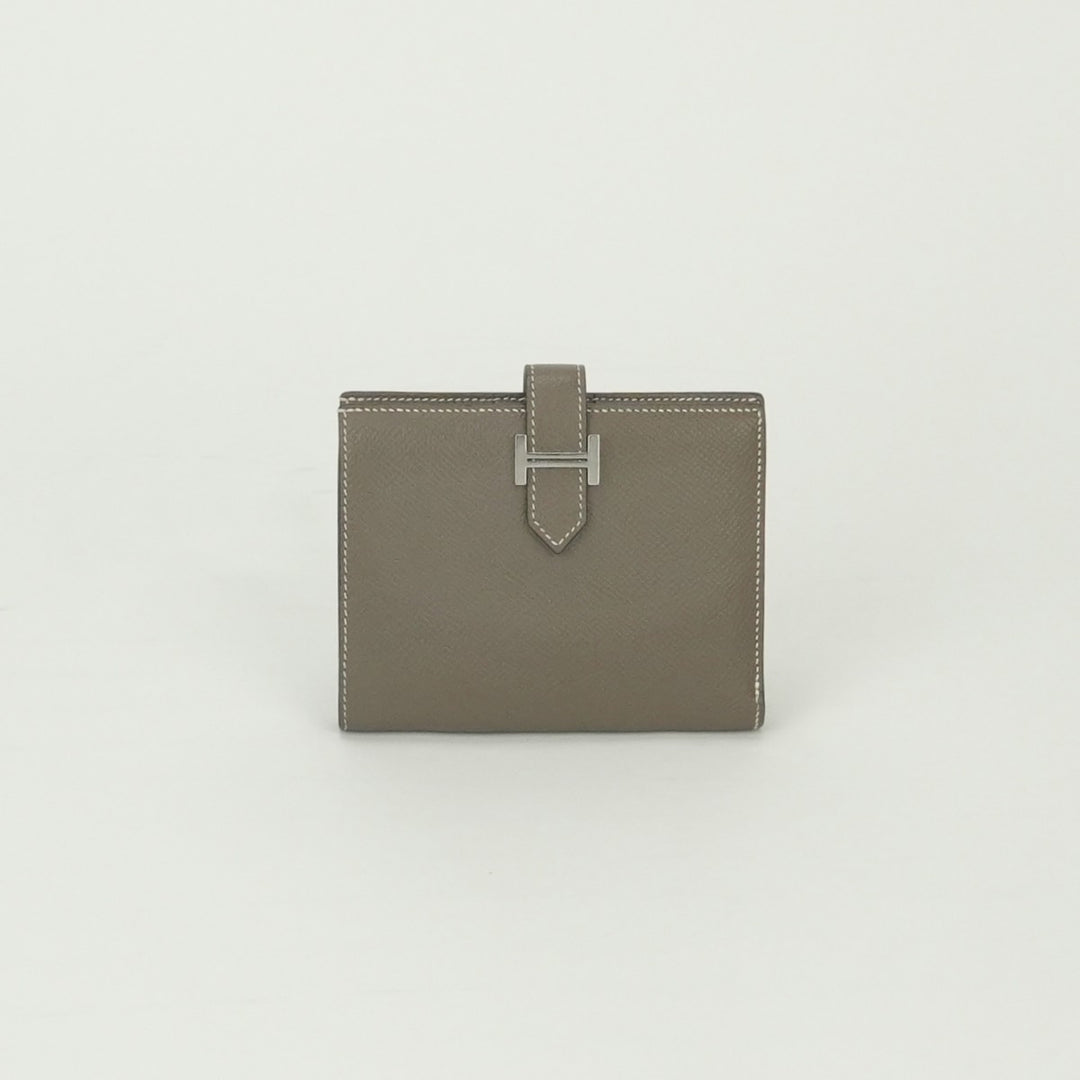 エルメス ベアンコンパクト ヴォーエプソン コンパクトウォレット エトゥープ エルメス HERMES ベアンコンパクト ベアン コンパクト 財布 二つ折り