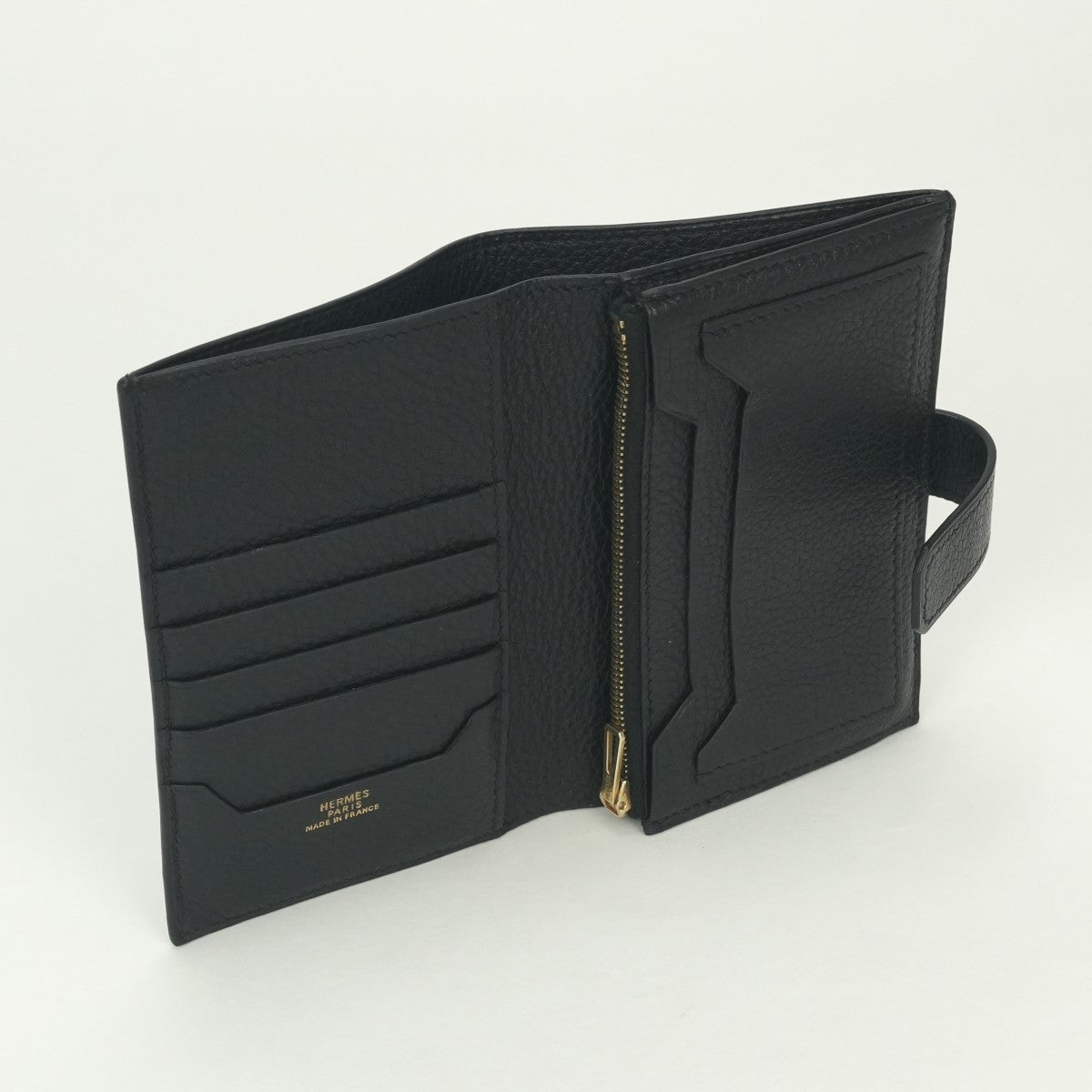 HERMES エルメス Jura ジュラ 2つ折り財布 ブラック 黒 エルメス HERMES ジュラ 財布 二つ折り財布 ミニ財布 ミニウォレット