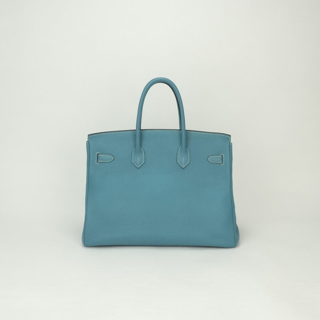 エルメストートバック、ブルーなかなか無いです。お見逃し無くです。 エルメス HERMES バーキン35 バッグ トートバッグ トゴ ブルージーン