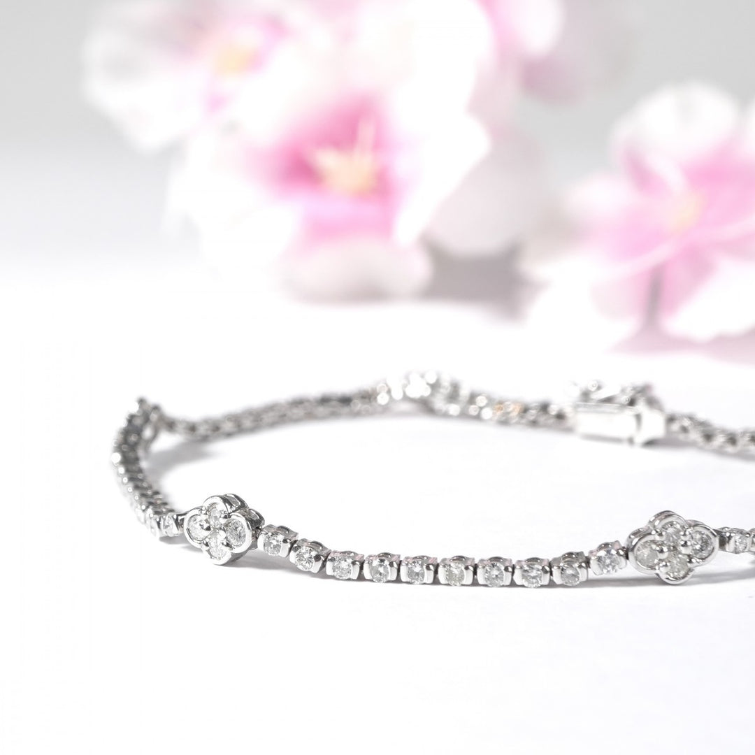 ダイヤモンド 2.00ct Pt900/Pt850 ブレスレット バングル カフ – H3