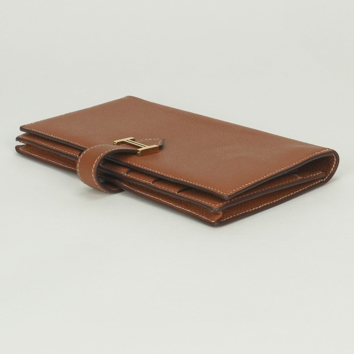 HERMES エルメス ベアン スフレ マチ付き 財布 ブラウン系 HERMES