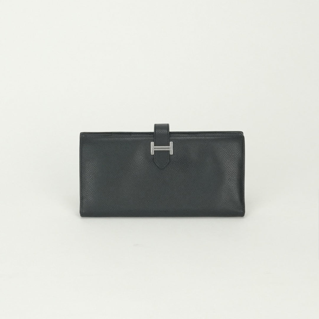 送料無料 極美品 エルメス ベアンスフレ 長財布 ブラック エプソン M003 エルメス HERMES ベアンスフレ ベアン スフレ 財布 長財布 ロング