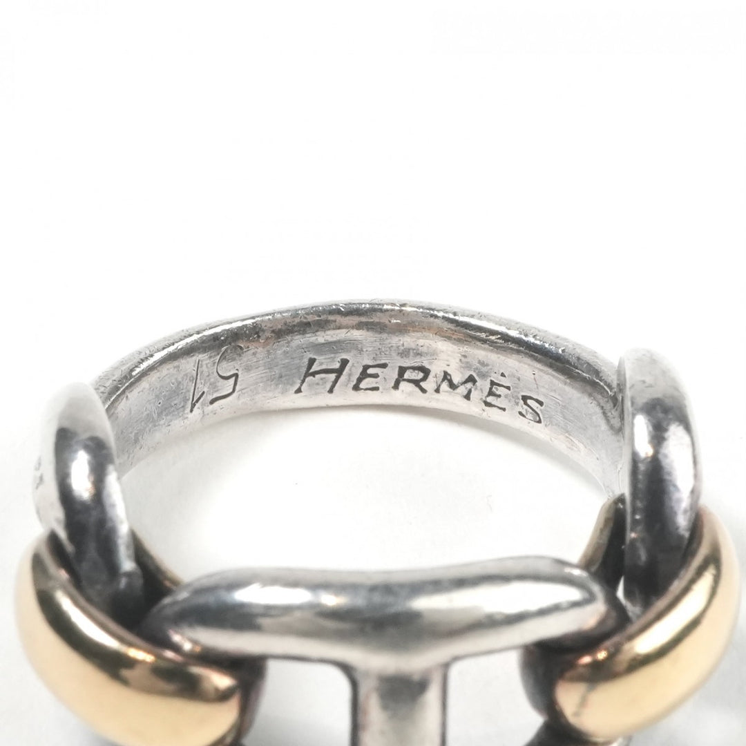 エルメス HERMES シェーヌダンクル リング 指輪 Sv928/750YG ゴールド
