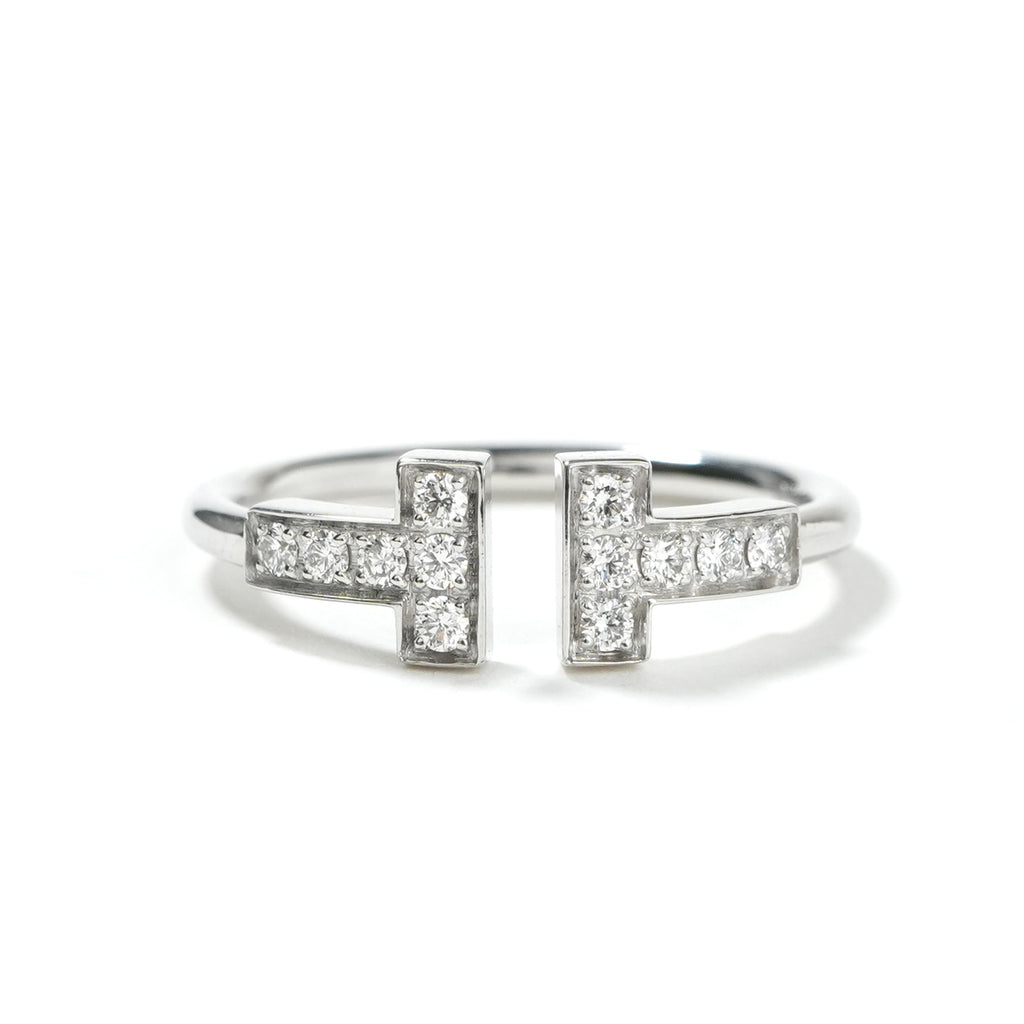 ティファニー TIFFANY&Co. ダイヤモンド ワイヤー リング ホワイト 