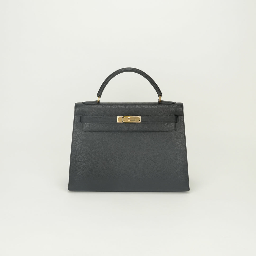 エルメス HERMES ケリー32 バッグ トートバッグ アルデンヌ ノワール