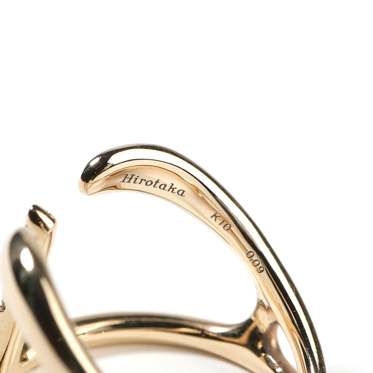 Hirotaka ヒロタカ　K10 イエローゴールド リング 7号 ヒロタカ Hirotaka マンタ スパイン リング ゴサマー Manta Spine Ring