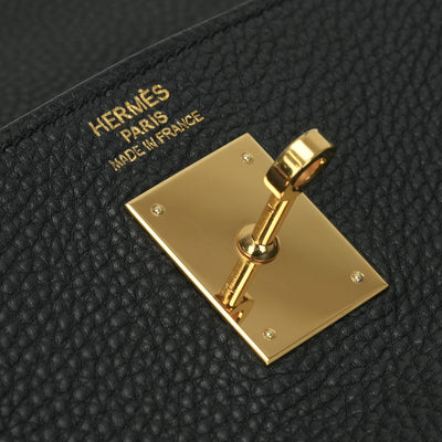 エルメス HERMES ケリー35 ケリー 35 バッグ トートバッグ トゴ ノワール Noir ブラック Black 黒 ゴールド金具 ハンドバッグ 内縫い V字金具 新型