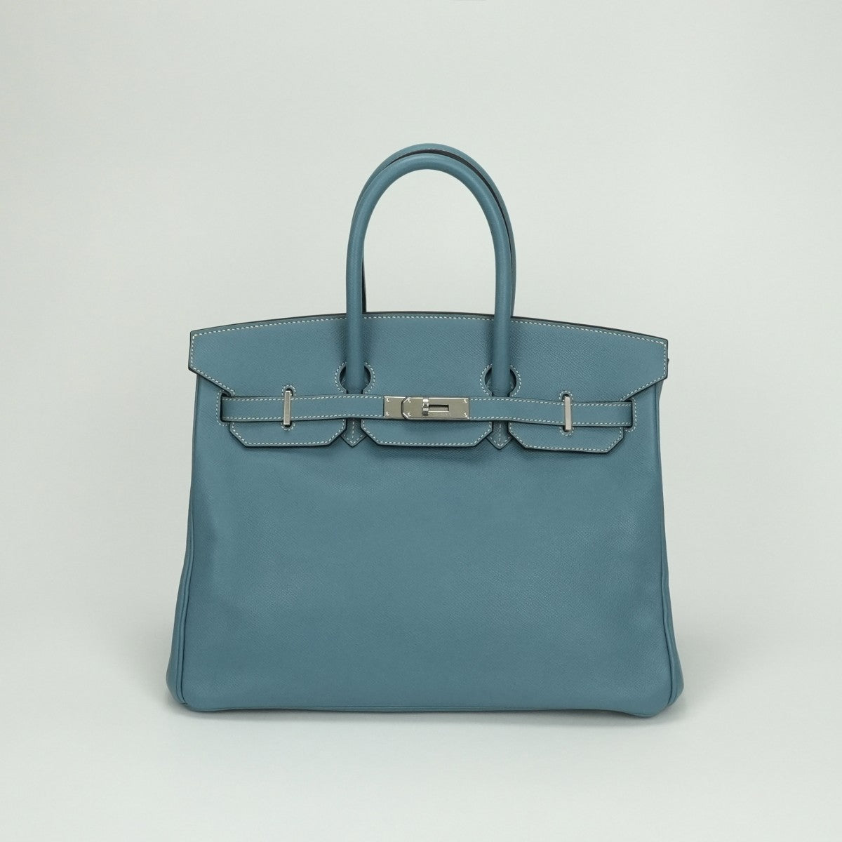 エルメス HERMES バーキン35 バーキン 35 バッグ トートバッグ エプソン ブルージーン Blue Jean ブルー Blue 青 シルバー金具 ハンドバッグ ヴォーエプソン