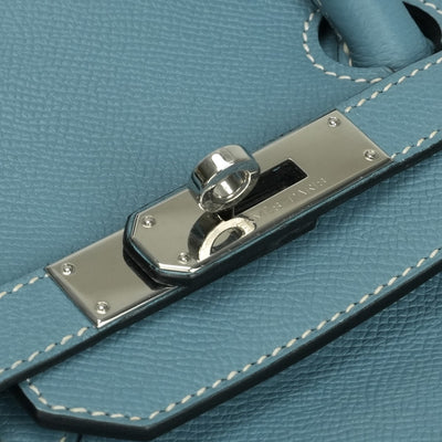エルメス HERMES バーキン35 バーキン 35 バッグ トートバッグ エプソン ブルージーン Blue Jean ブルー Blue 青 シルバー金具 ハンドバッグ ヴォーエプソン