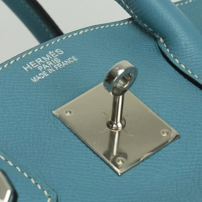 エルメス HERMES バーキン35 バーキン 35 バッグ トートバッグ エプソン ブルージーン Blue Jean ブルー Blue 青 シルバー金具 ハンドバッグ ヴォーエプソン
