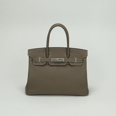 エルメス HERMES バーキン30 バーキン 30 バッグ トートバッグ エプソン エトゥープ Etoupe グレージュ シルバー金具 ヴォーエプソン ハンドバッグ