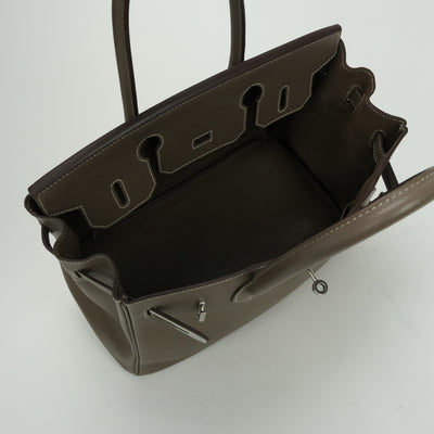 エルメス HERMES バーキン30 バーキン 30 バッグ トートバッグ エプソン エトゥープ Etoupe グレージュ シルバー金具 ヴォーエプソン ハンドバッグ