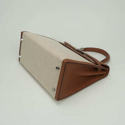 エルメス HERMES ケリー28 ケリー 28 バッグ トートバッグ ショルダーバッグ トワルアッシュ スイフト ゴールド Gold ブラウン brown 茶 シルバー金具 ハンドバッグ ヴォースイフト 2WAYバッグ 外縫い V字金具