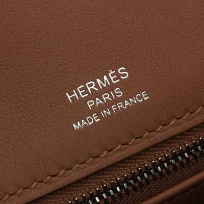 エルメス HERMES ケリー28 ケリー 28 バッグ トートバッグ ショルダーバッグ トワルアッシュ スイフト ゴールド Gold ブラウン brown 茶 シルバー金具 ハンドバッグ ヴォースイフト 2WAYバッグ 外縫い V字金具