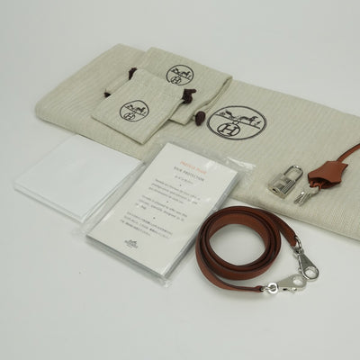 エルメス HERMES ケリー28 ケリー 28 バッグ トートバッグ ショルダーバッグ トワルアッシュ スイフト ゴールド Gold ブラウン brown 茶 シルバー金具 ハンドバッグ ヴォースイフト 2WAYバッグ 外縫い V字金具